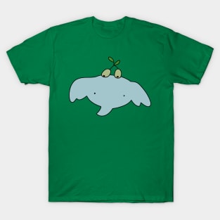 Olive Elephant Face T-Shirt